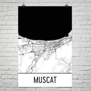 Muscat Map, Muscat Art, Muscat Print, Muscat Poster, Muscat Wall Art, Muscat Gift, Map of Oman, Oman Decor, Oman Art, Muscat Oman, Travel