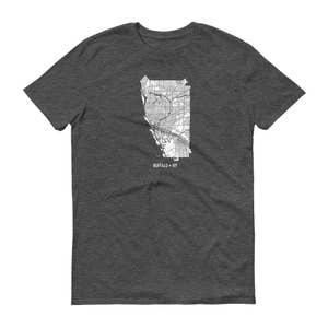 Camisa Buffalo NY, búfalo TShirt, regalo de Buffalo, búfalo Tee, Buffalo mapa, Nueva York camisa Nueva York mapa, casa camiseta, camiseta de viaje del búfalo