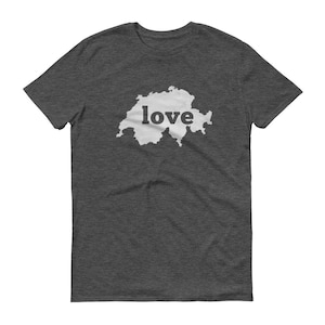 Suiza, ropa Suiza, camiseta de Suiza, Suiza T Shirt, camiseta Suiza, mapa Suiza, regalos Suiza, hechos en Suiza, suizo amor camisa