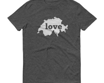 Swiss Map T-Shirt: Switzerland Love Tee