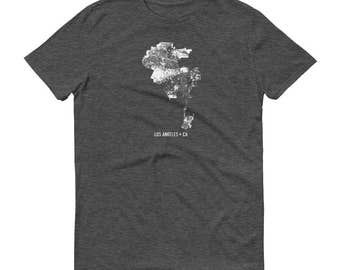 Camiseta con mapa de Los Ángeles, camiseta de regalo de California