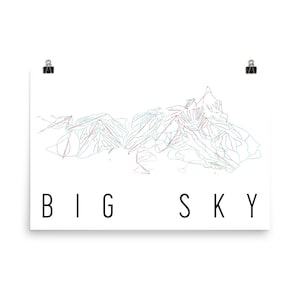 Arte de pared de Big Sky Montana Big Sky arte, Big Sky, cartel de Big Sky, Big Sky Ski Resort, Montana arte, Montana muestra, Montana imprimir, Montana