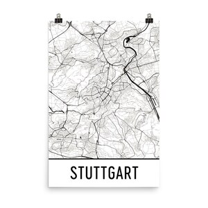 Stuttgart Map, Stuttgart Art, Stuttgart Print, Stuttgart Germany Poster, Stuttgart Wall Art, Map of Stuttgart, Stuttgart Gift, Decor, Map