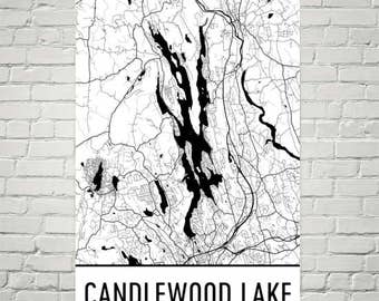 Candlewood Lake Connecticut, Candlewood Lake CT, Candlewood Lake Map, CT Map, Lake Map, Candlewood Lake Art, Connecticut Art, CT Lake Map