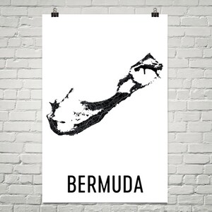 Bermuda Map, Map of Bermuda, Bermuda Art, Bermudan Decor, Bermuda Gift, Bermuda Print, Bermuda Poster, Bermuda Wall Art, Bermuda Map Art