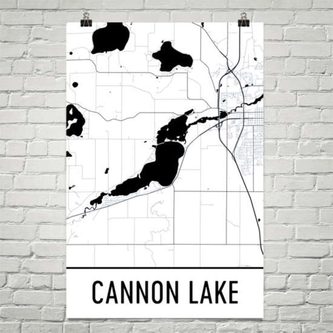 Cannon Lake Minnesota Cannon Lake MN Cannon Lake Map Etsy