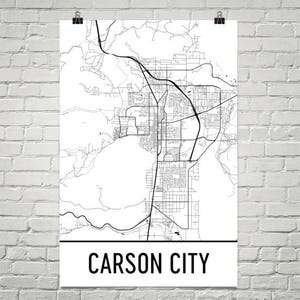 Carson Stadtplan, Carson City Kunst, Carson City Druck, Carson City NV-Poster, Carson City Wall Art, Geschenke, Karte von Nevada, Poster, Nevada Dekor