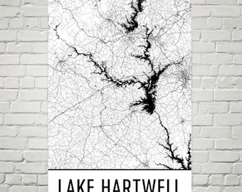 Map Of Lake Hartwell South Carolina Lake Hartwell Georgia Lake Hartwell Sc Georgia Map South | Etsy Australia
