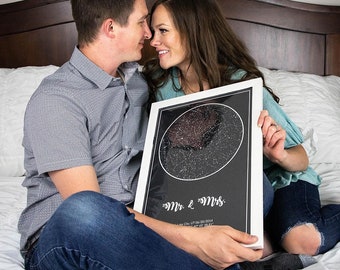 Custom Star Map, Personalized Celestial Art for a Unique and Meaningful Gift