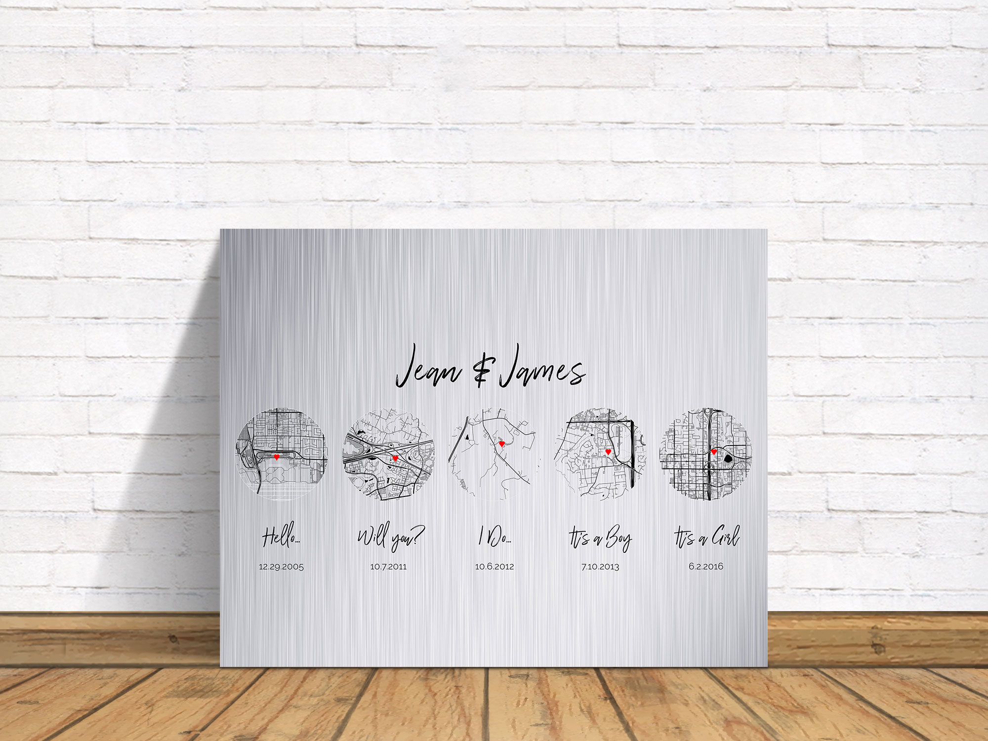 Custom 10th Anniversary Sign Aluminum Anniversary Gift Etsy