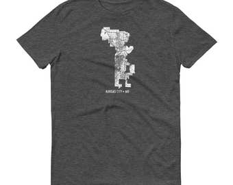Camiseta con el mapa de Kansas City, camiseta de regalo de Missouri