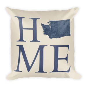 Giften van de Washington-kussen, Washington, Washington Decor, Washington Home, Washington gooien kussen, Washington kunst, kaart, Made, kussen, staat