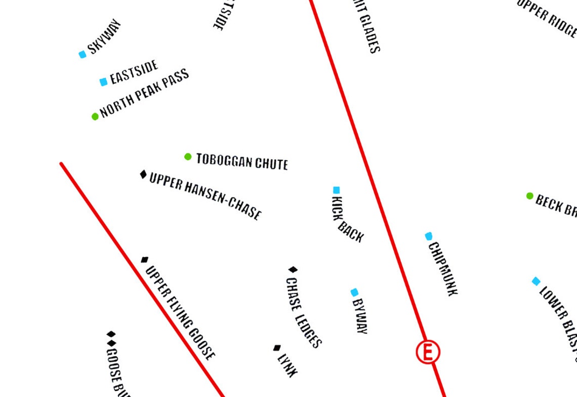 Sunapee Ski Map Art Mount Sunapee NH Sunapee Trail Map Mt. Etsy