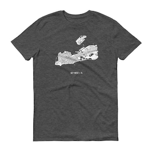 Key West Shirt, Florida Keys, Key West FL, Key West TShirt, Gift van Key West, Key West kaart, Key West Tee, Florida Shirt, Florida kaart, Key West