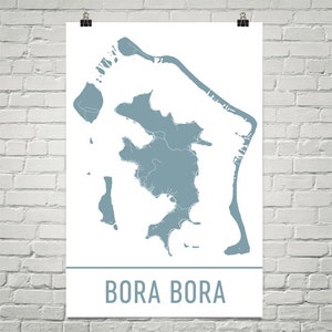 Bora Bora Poster Kunstdruck: Moderne Insel Dekor