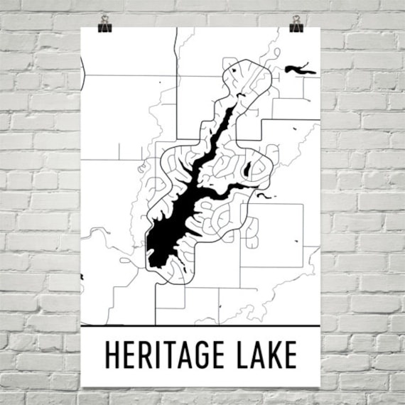 Heritage Lake Indiana Heritage Lake IN Heritage Lake Map Etsy
