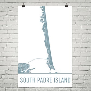 Karte von South Padre Island, Süd Padr Kunst, Süd Padr Druck, South Padre Island TX Kunst Poster, South Padre Island Wandkunst, Karte von Süd Padre