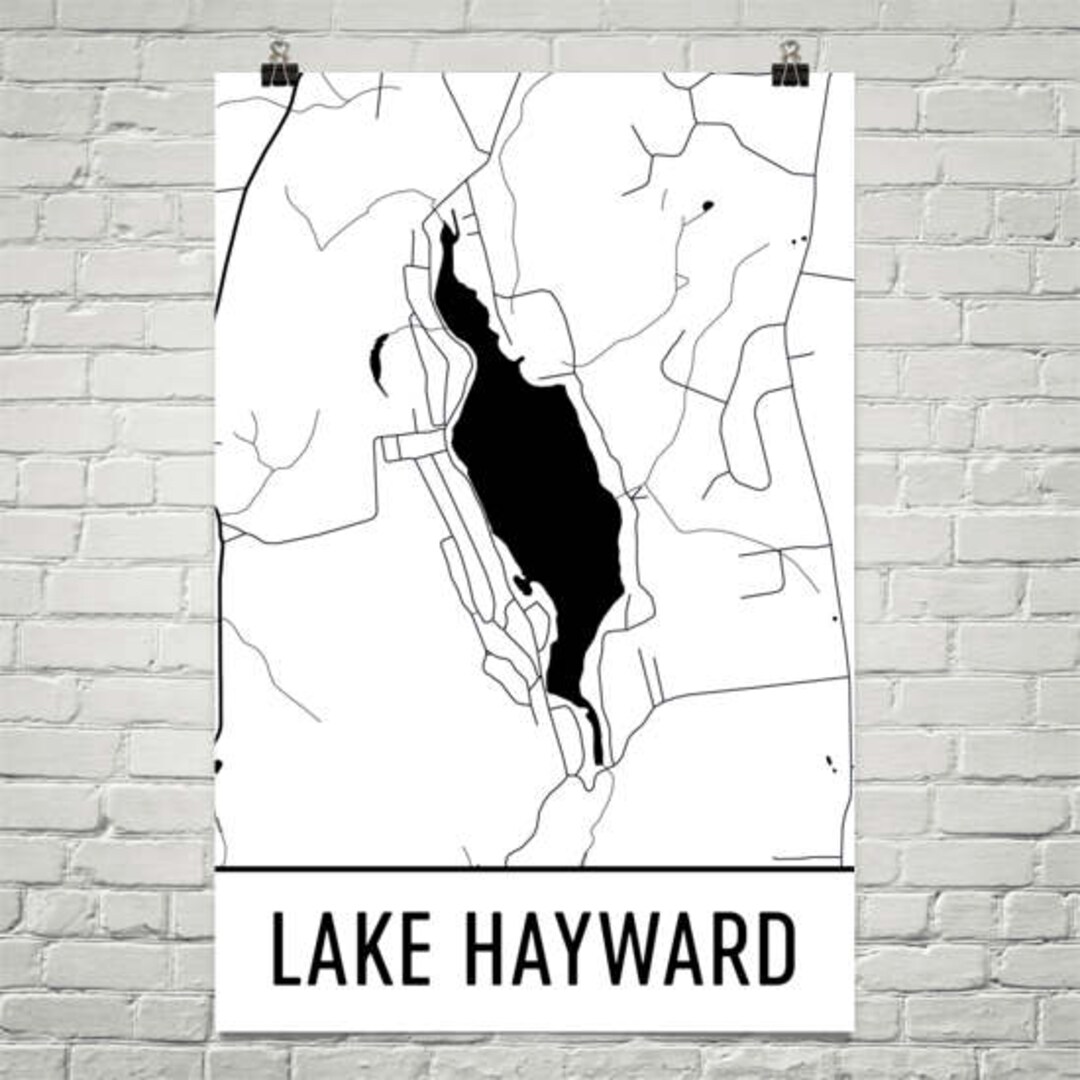 Lake Hayward CT, Lake Hayward Connecticut, CT Map, Connecticut Decor