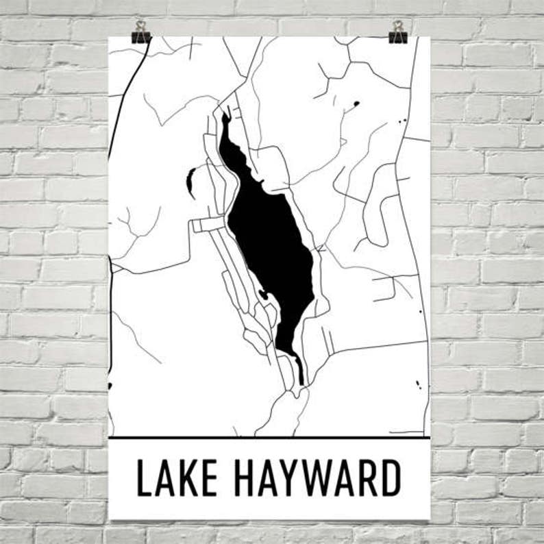Lake Hayward CT Lake Hayward Connecticut CT Map Connecticut Etsy