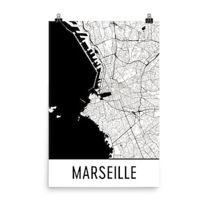 Marseille-Kunst, Marseille Druck, Marseille Frankreich Poster, Marseille Wandkunst, Marseille Karte, Karte von Marseille, Marseille Poster, Geschenk, drucken
