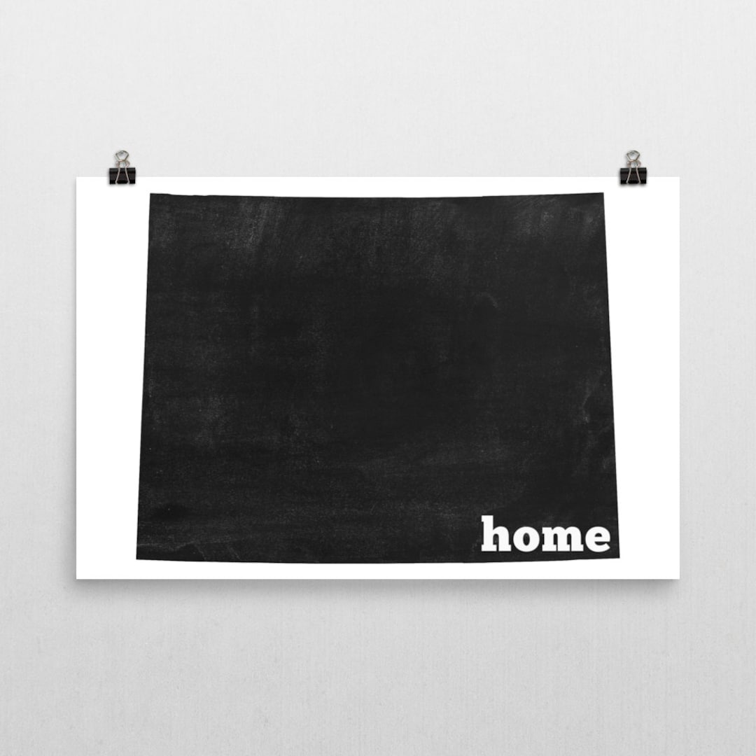 Wyoming Map Art Print: Modern State Home Decor - Etsy