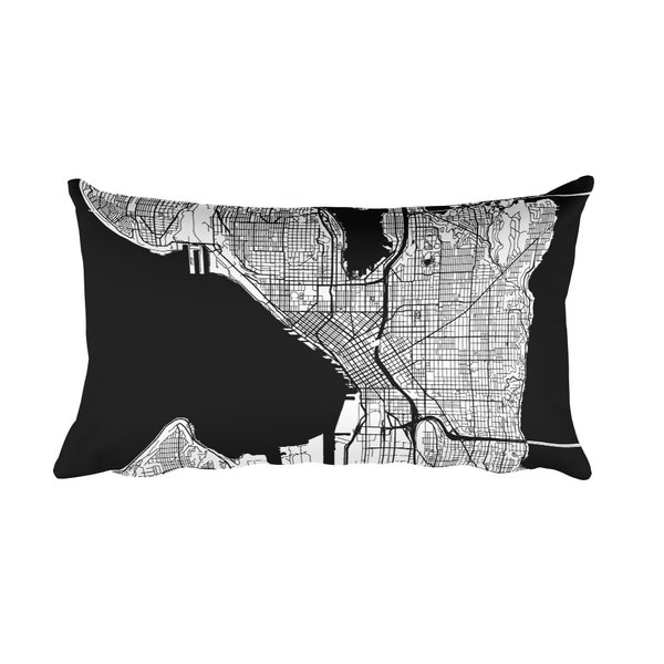 Seattle Pillow, Seattle Decor, Seattle Throw Pillow, Seattle Gift, Seattle Map, Seattle Art, Seattle Washington, Seattle WA, Cushion