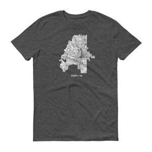 Camiseta de Atlanta, Atlanta Georgia, camiseta de Atlanta, regalo de Atlanta, Atlanta Tee, Atlanta Georgia mapa mapa de camisa, Georgia, casa camiseta, camiseta de viaje