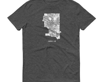 Calgary Map T-Shirt: Alberta Canada T-Shirt