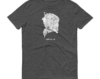 Chapel Hill Map Shirt: North Carolina Tee, Grad Gift