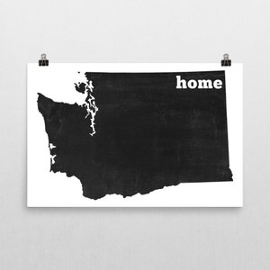 Washington-Haus, Karte von Washington, Washington State, Washington Karte, Washington Kunst, Washington Druck, Wandkunst, Zeichen, Geschenke, Dekor, Poster