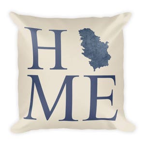 Serbia Pillow, Serbia Gifts, Serbian Decor, Serbia Home, Serbia Throw Pillow, Serbia Art, Serbia Map, Serbia Cushion, Serbian Art