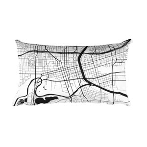 Oreiller des Moines, Des Moines Decor, coussin Des Moines, Des Moines coussin, cadeau Des Moines, Des Moines IA carte, l’Art Des Moines, jeter