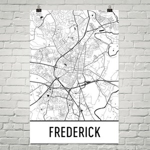 Friedrich Map, Frederick Art, Frederick Print, Frederick MD Poster, Frederick Wandkunst, Frederick Geschenk, Frederick Dekor, Modern, Kunstdruck
