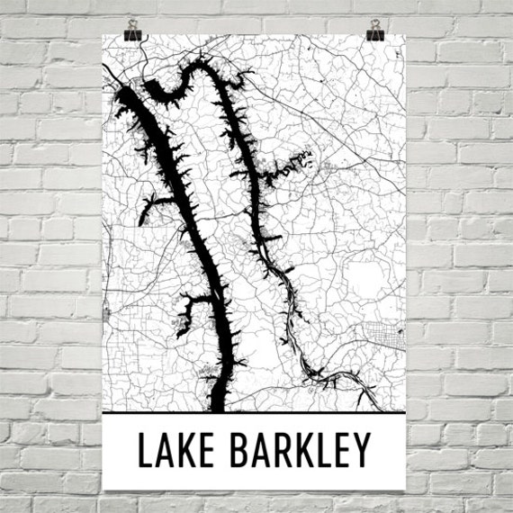 Lake Barkley Kentucky Lake Barkley Ky Lake Barkley Map Etsy