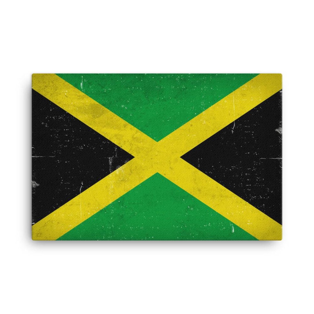 Jamaica Flag Jamaica Flag Art Jamaican Flag Jamaica Flag Etsy