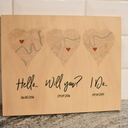 Wood Anniversary Gift for Him Personalized Gift Wood Etsy