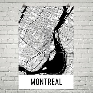 Carte de Montréal, Art de Montréal, Montréal Print, affiche d’Art de Montréal QC, Montréal Wall Art, cadeau de Montréal, carte de Montréal, décor, moderne
