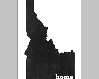 Idaho Map Art Print: Modern State Silhouette Poster