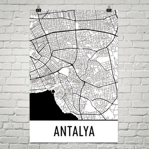 Antalya Karte, Antalya Kunst, Antalya Druck, Antalya Türkei Poster, Antalya Wandkunst, Antalya Geschenk, Antalya Poster, Antalya Dekor, Karte Kunstdruck