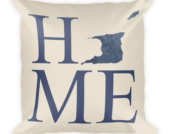 Trinidad & Tobago Map Pillow: Modern Island Home Decor