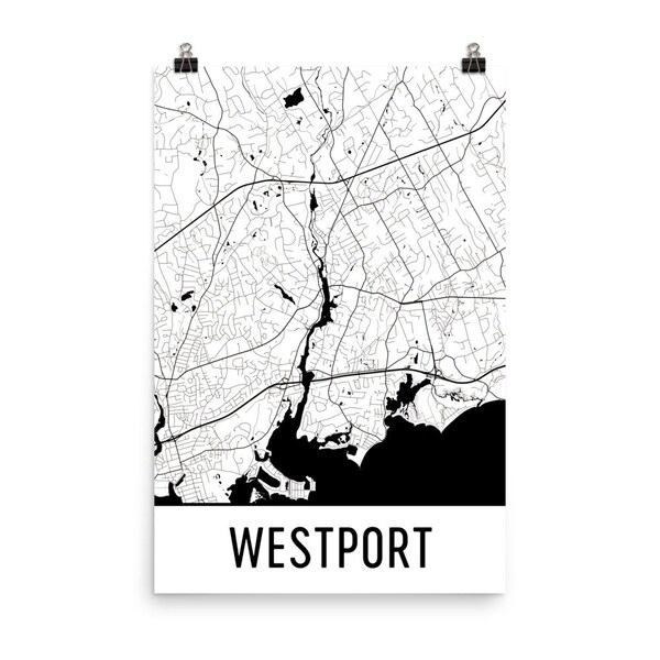Map of Westport Ct - Etsy
