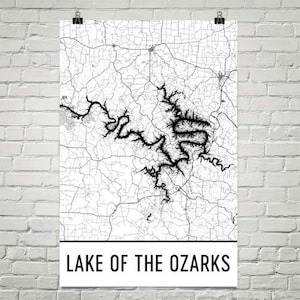 Lake of the Ozarks Missouri, Ozark Trail, Ozark Mountain, Lake Life, Lake House Wall Art, Lake of the Ozarks MO, Missouri Map, Decor