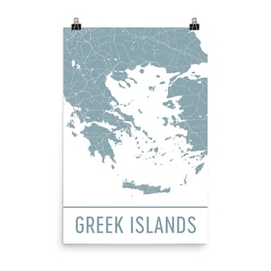 Griechischen Inseln Karte, griechischen Inseln Kunst, Griechenland Druck, griechischen Inseln Griechenland Kunst Poster, griechischen Inseln Wandkunst, Karte der griechischen Inseln, Kunst, Geschenk