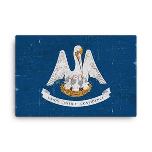Louisiana Flag, Louisiana Flag Art, Louisiana State, Louisiana Flag Wall Art, Louisiana Canvas, Louisiana Flag Print, Poster, Gifts, Art