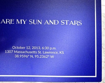 Personalized Aluminum 10-Year Anniversary Star Map