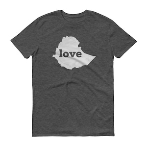 Etiopía, ropa etiope, camisa de Etiopía, Etiopía T camisa, Etiopía camiseta, Etiopía mapa, Etiopía regalos, en Etiopía, camiseta de amor