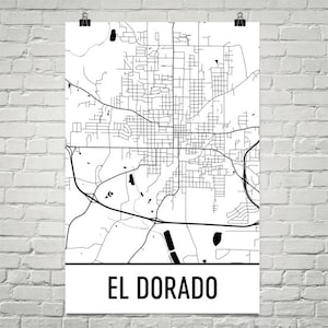 El Dorado Map, El Dorado Art, El Dorado Print, El Dorado AR Poster, El Dorado Wall Art, Arkansas Gifts, Arkansas Decor, Arkansas Art, Map
