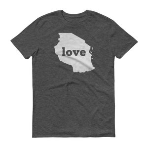 Tanzania, Tanzania ropa, África Tanzania camisa T camisa, Tanzania camiseta, Tanzania Tanzania mapa regalos, en Tanzania, camiseta de amor