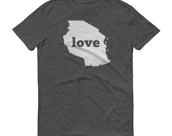 Tanzania Map T-Shirt: Love Tanzania Clothing