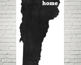 Vermont Map Kunstdruck, USA Poster